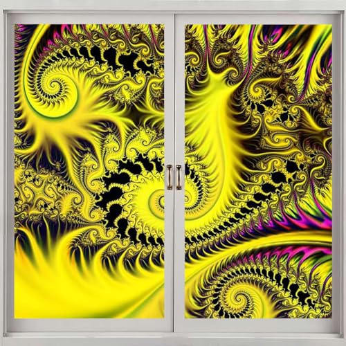 Blackout Window Privacy Film Sticker 17.7 W x 35.4 L Inch Red and Green Y99842