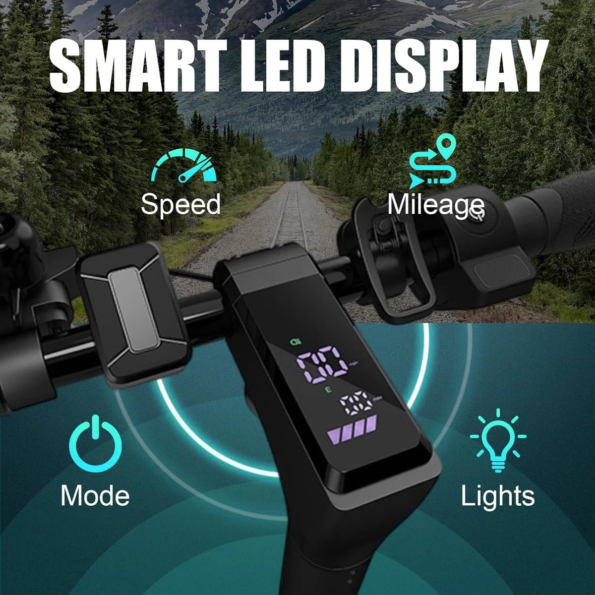 Electric Scooter 350W Motor 9 In Tires 20 mph 20 Miles 265 Lbs Silver T506