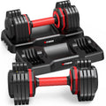 Adjustable Dumbbells Set with Tray, Black N972