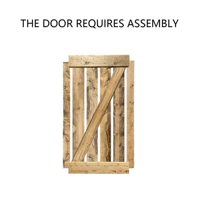 Charcoal Black Double Barn Door with Hardware Kit 48 x 84 G55107