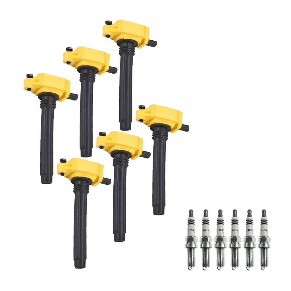 Heavy Duty Ignition Coil and Spark Plug Compatible with Dodge Grand Caravan 3.6L D236799