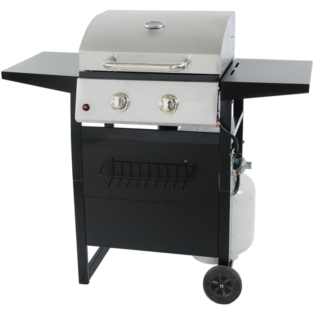 2-Burner Propane Gas Grill, Stainless and Black Z317695