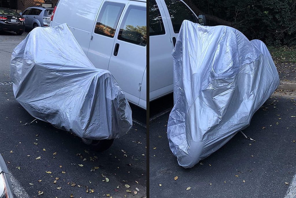 Motorcycle Cover with Reinforced Securing Straps and Storage Bag S9905