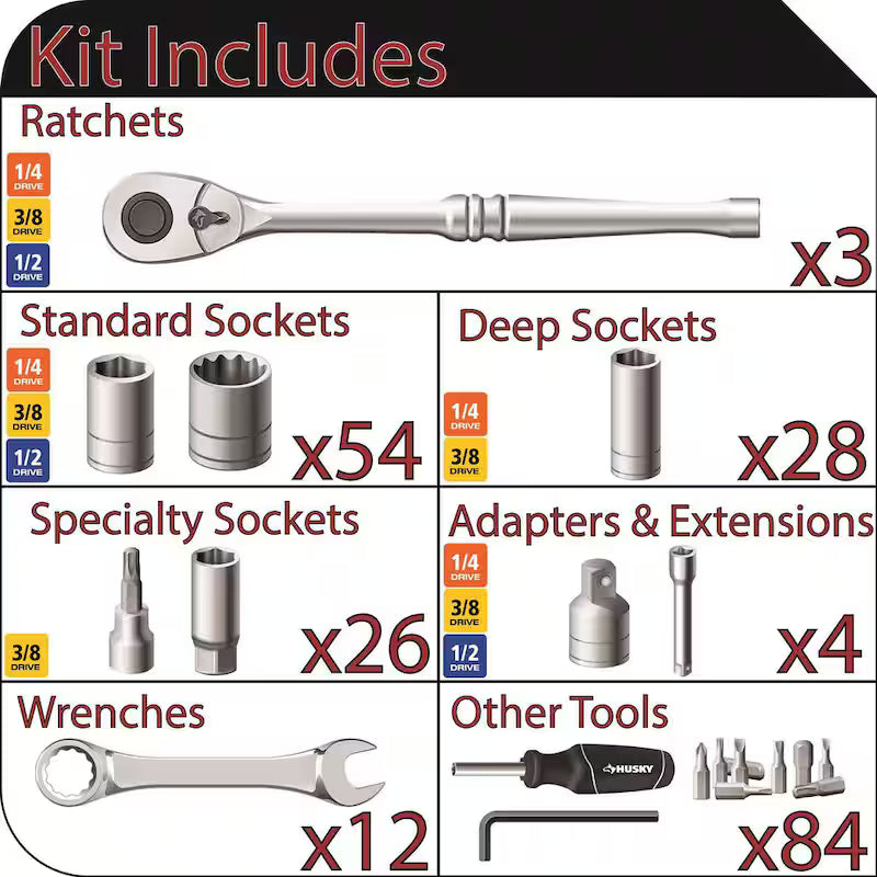 Mechanics Tool Set 211-Piece D7234