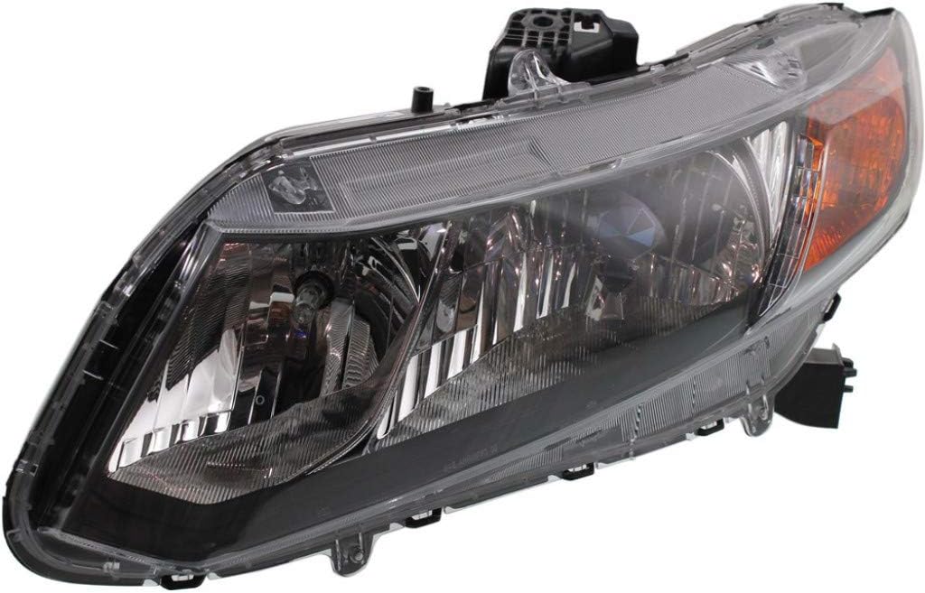 Black Housing Headlight Pair with Bulbs Z7485