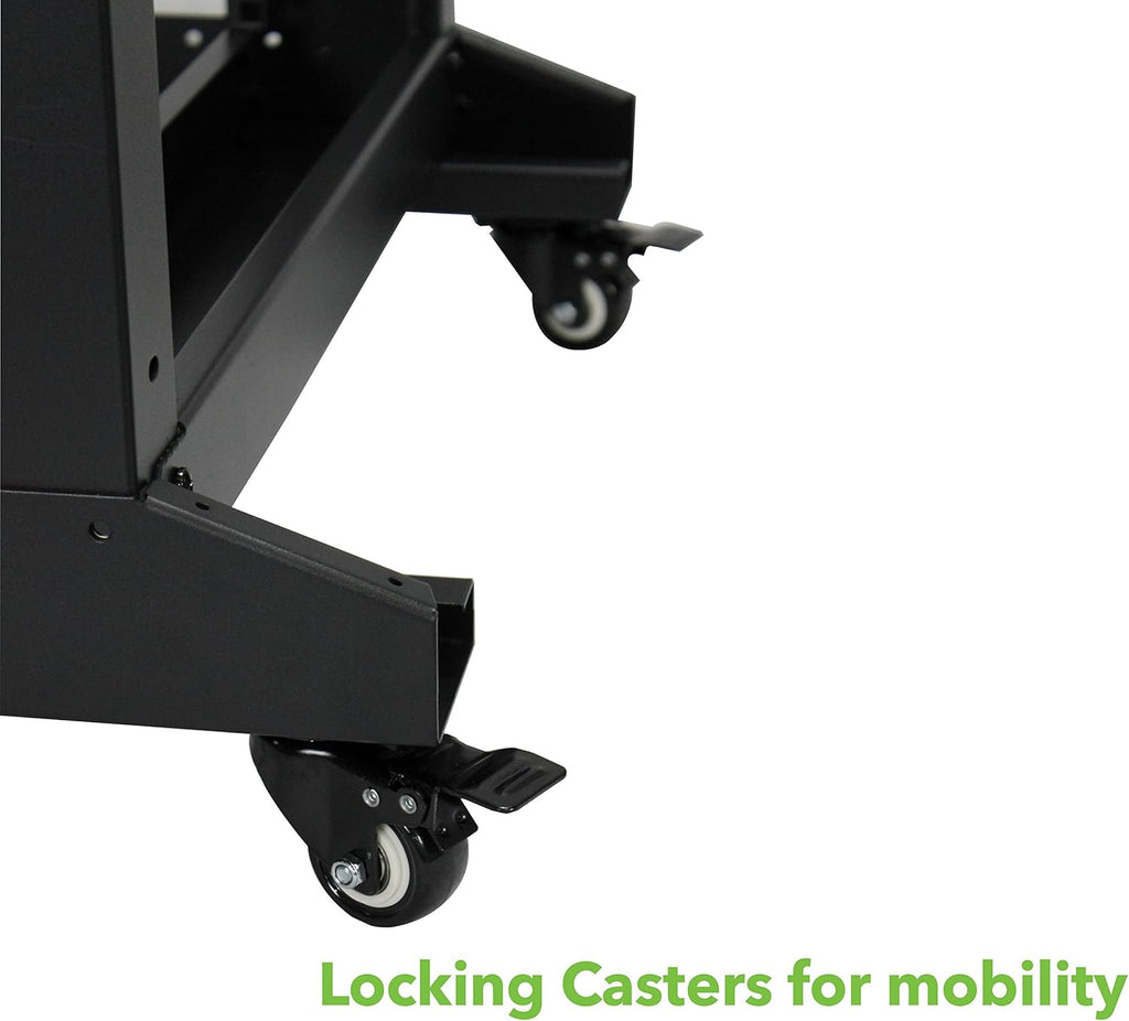 22U 4-Post Open Frame Server Network Rack with Casters Black V24411