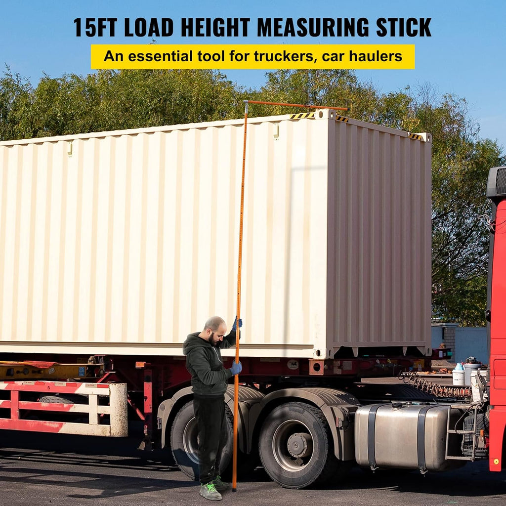 15' Fiberglass Truck Height Measuring Stick with Carrying Bag X6765
