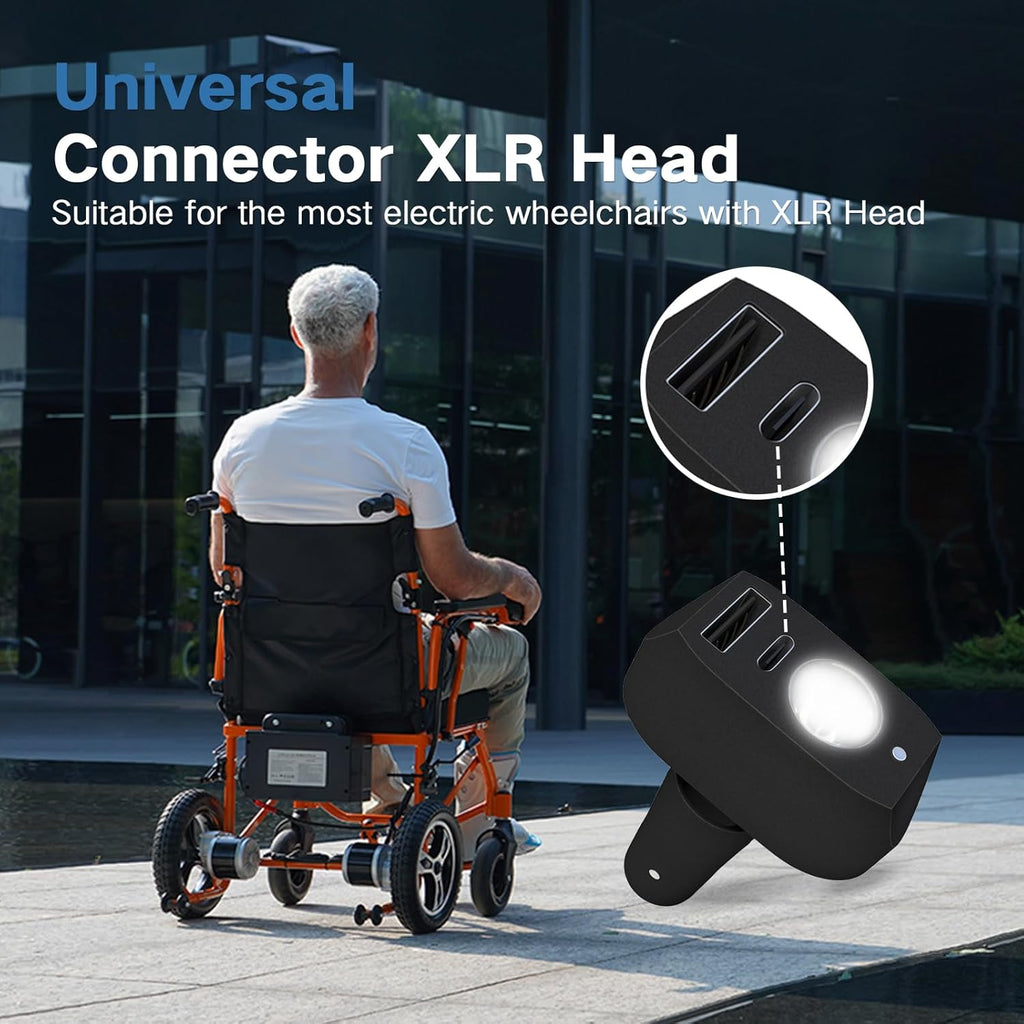 Foldable Electric Wheelchair with LED Light Y678443