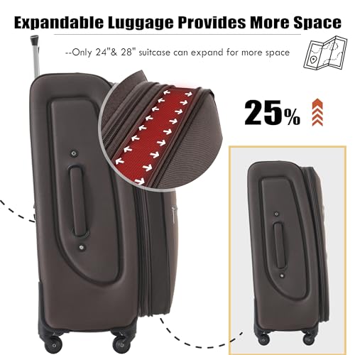 3-Piece Softside Expandable Spinner Luggage Set with TSA Lock (22/26/30 IN, Deep Blue) N198117