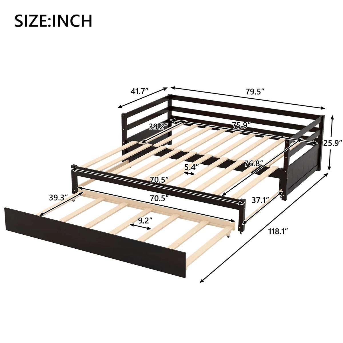 Twin Daybed with Trundle X154