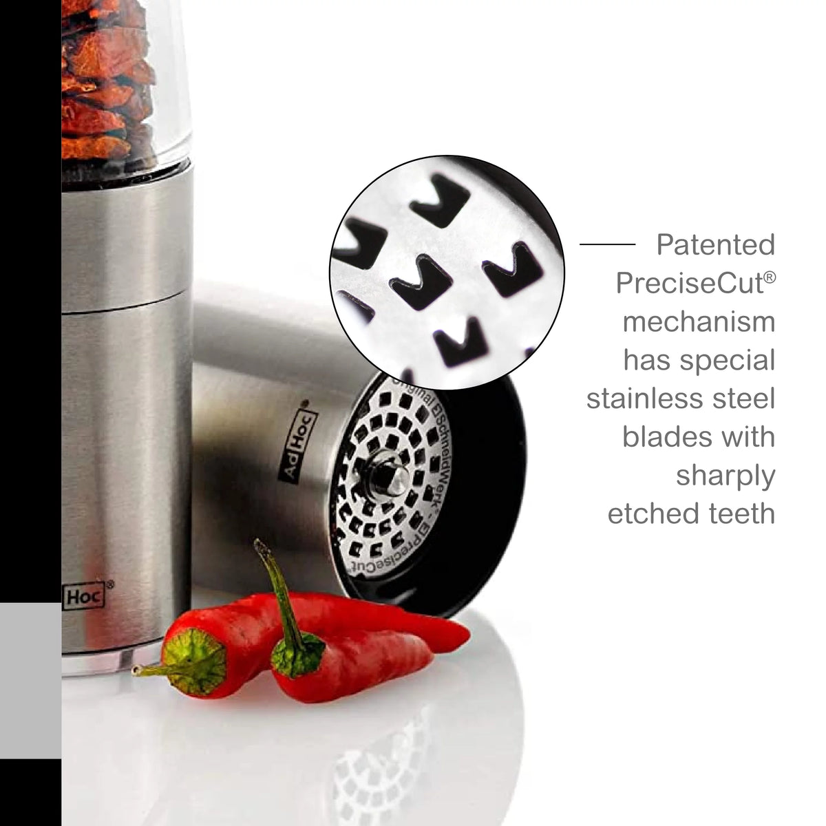 8" Stainless Steel Spice & Chili Pepper Mill B3056