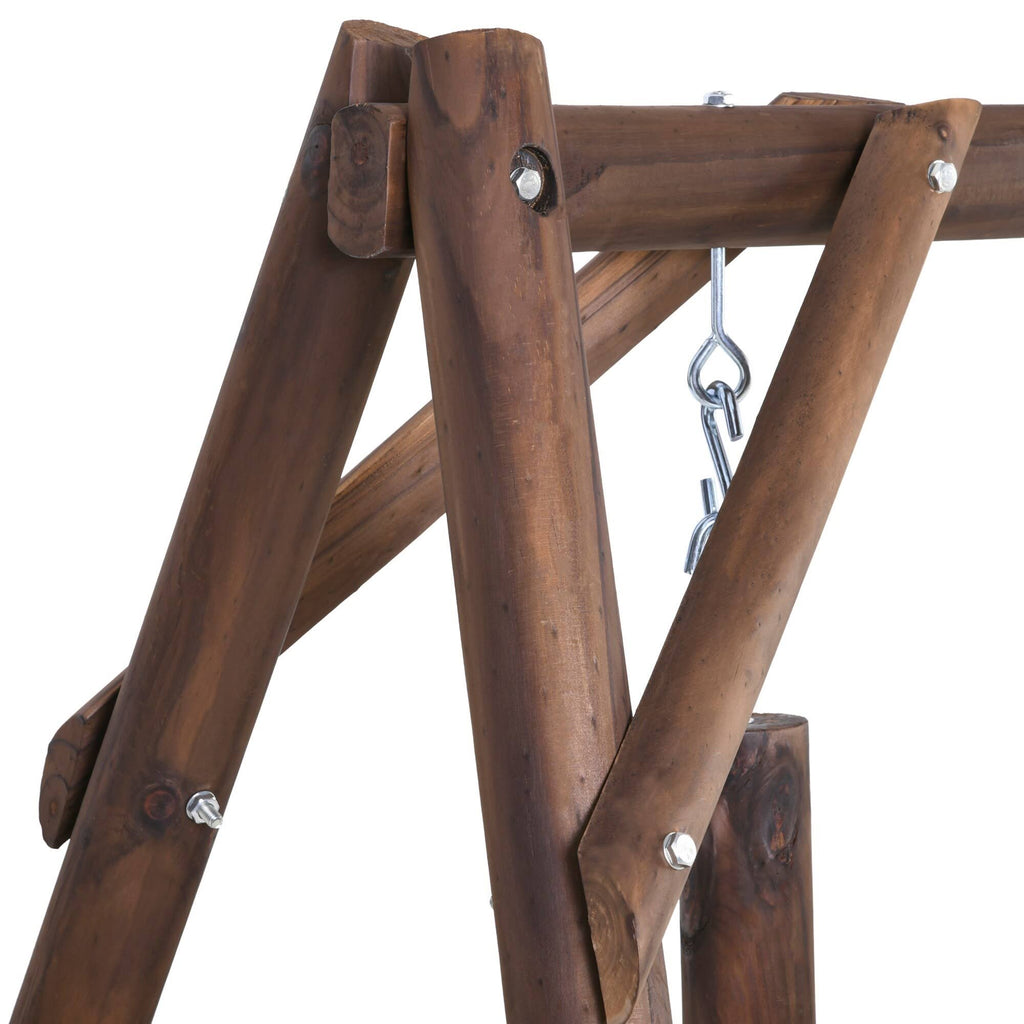 6.5 ft Outdoor Solid Wood Garden Swing X7387
