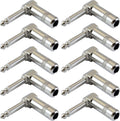 1/4 Inch TS Mono Right Angle Plugs 10 Pack I360