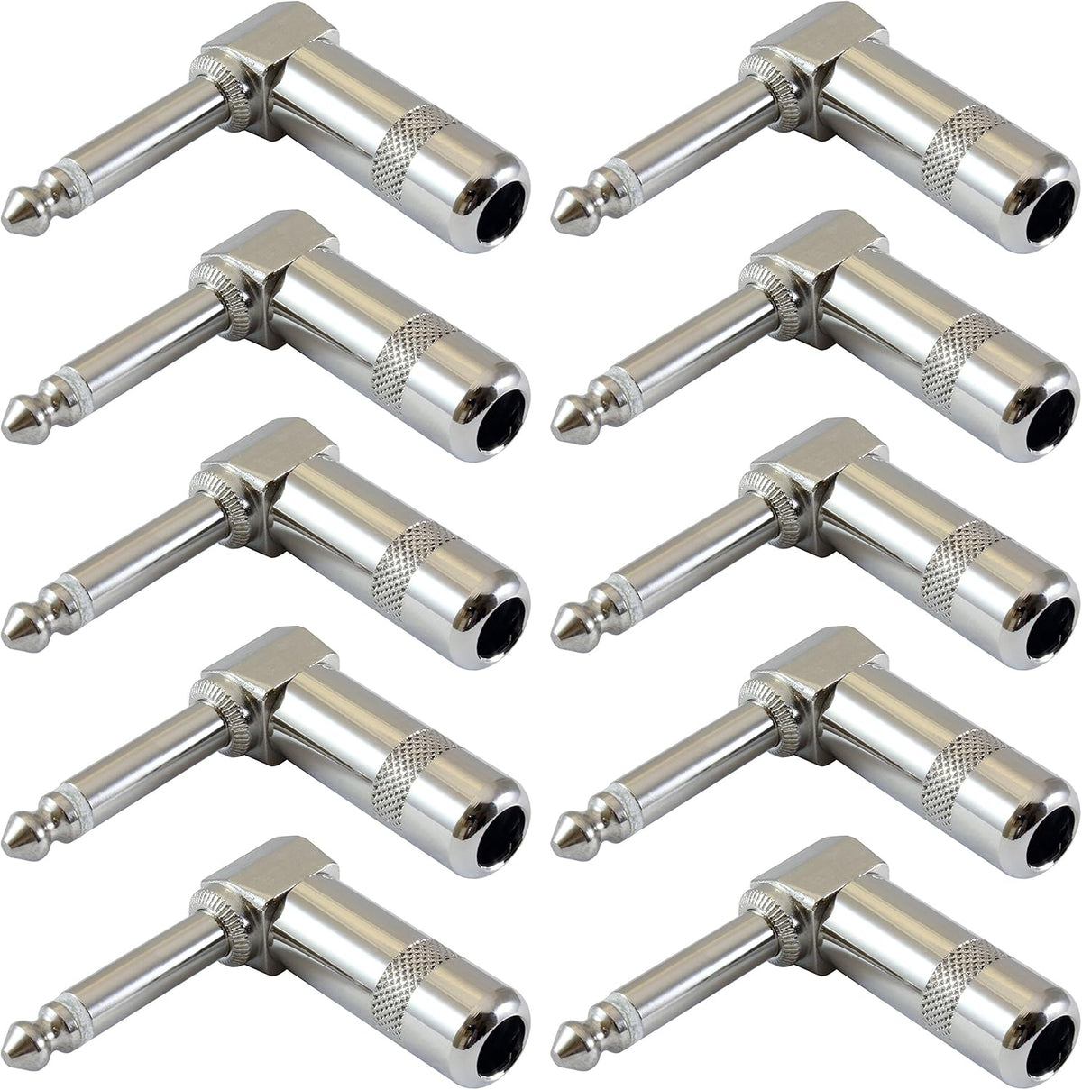 1/4 Inch TS Mono Right Angle Plugs 10 Pack I360