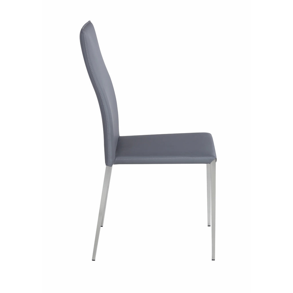 Grey Stackable Dining Chair Set of 4 I194