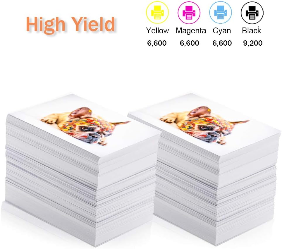 4 Packs Black Cyan Yellow Magenta Ink Cartridge for OfficeJet Pro Printer E66883