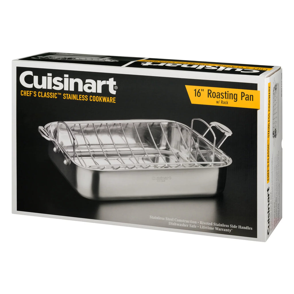 Stainless Steel 16" Roasting Pan with Rack D580