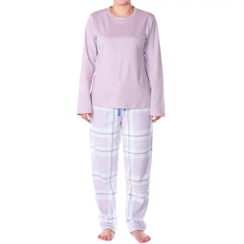 Womens Long Sleeve Fleece Pajama Set K61882