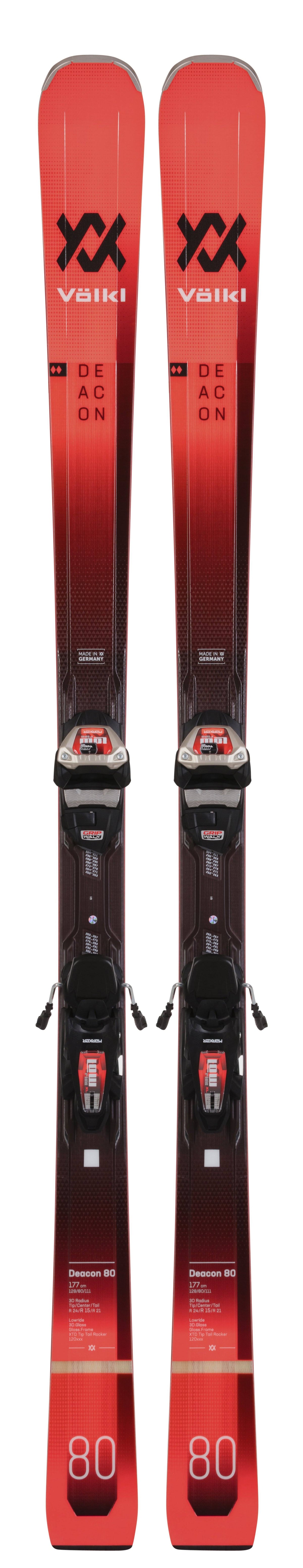 2021 Volkl Deacon 80 Skis with Lowride XL 13 FR Bindings - 182 G781206