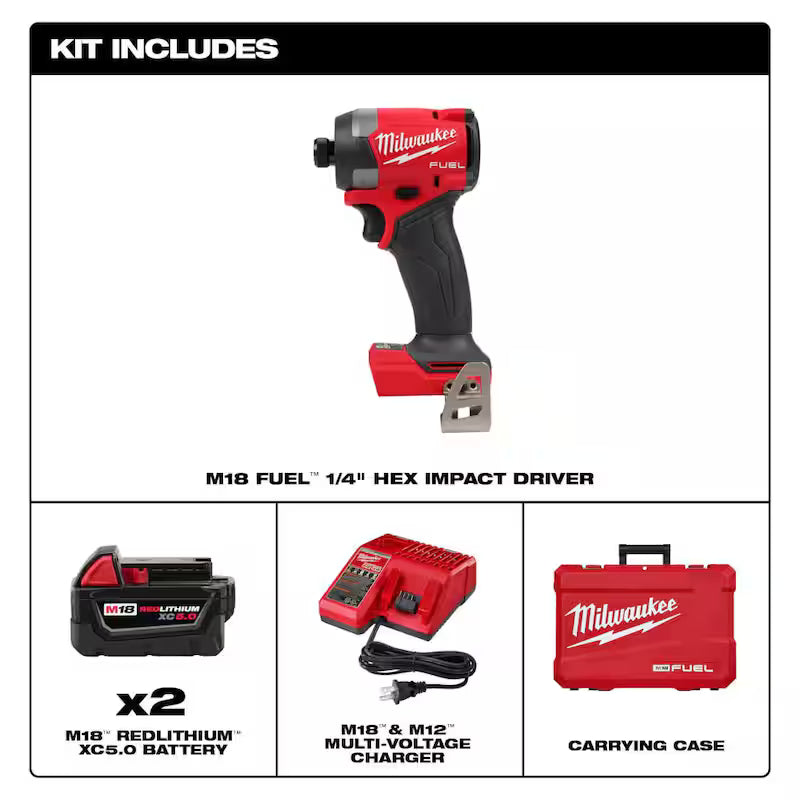 18-V Lithium-Ion Brushless Cordless 1/4 in. Hex Impact Driver Kit with Reciprocating Saw K5513