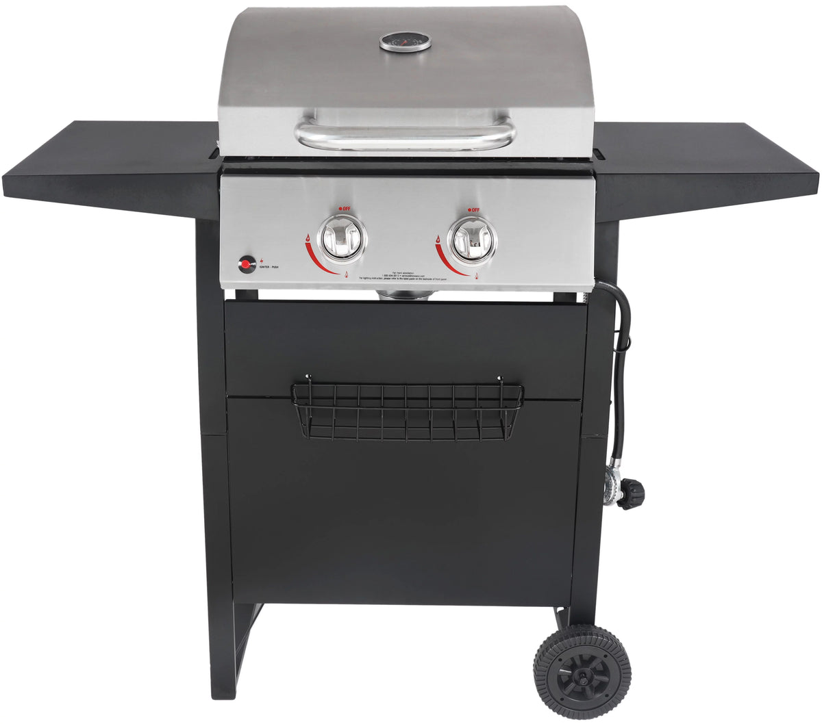 2-Burner Propane Gas Grill, Stainless and Black Z317695