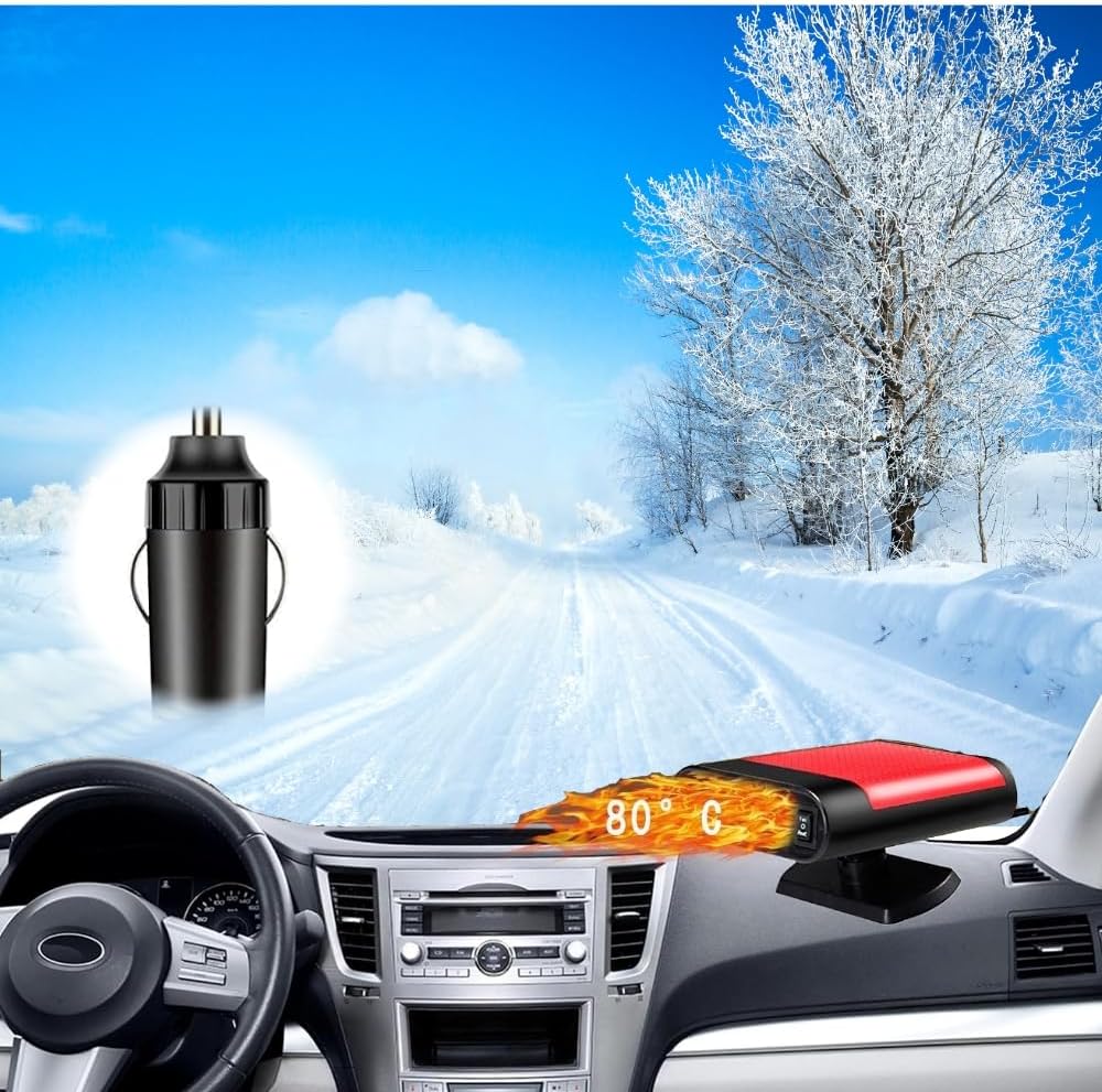 12V 150W Portable Car Heater Defroster with 360-Degree Suction Holder B833