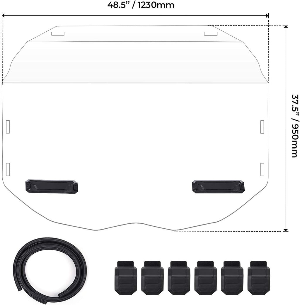 Vented Scratch Resistant PC Front Windshield F488731