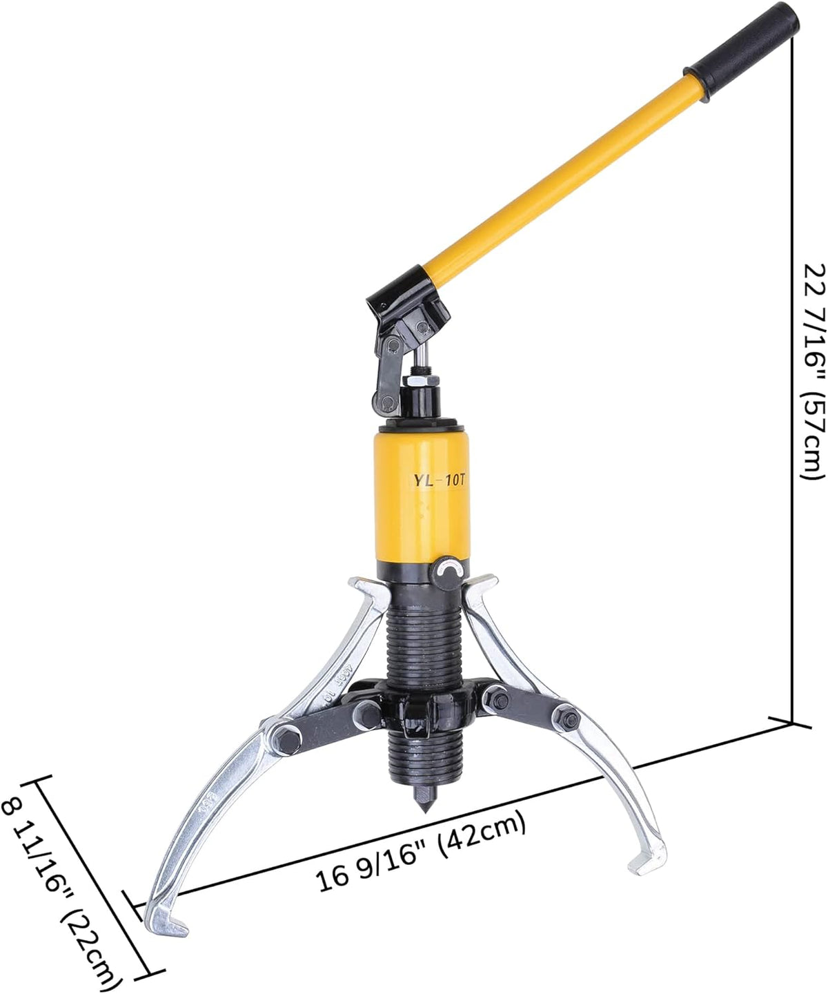 3-Jaw Hydraulic Gear Puller Set 10 Ton with Case T238658