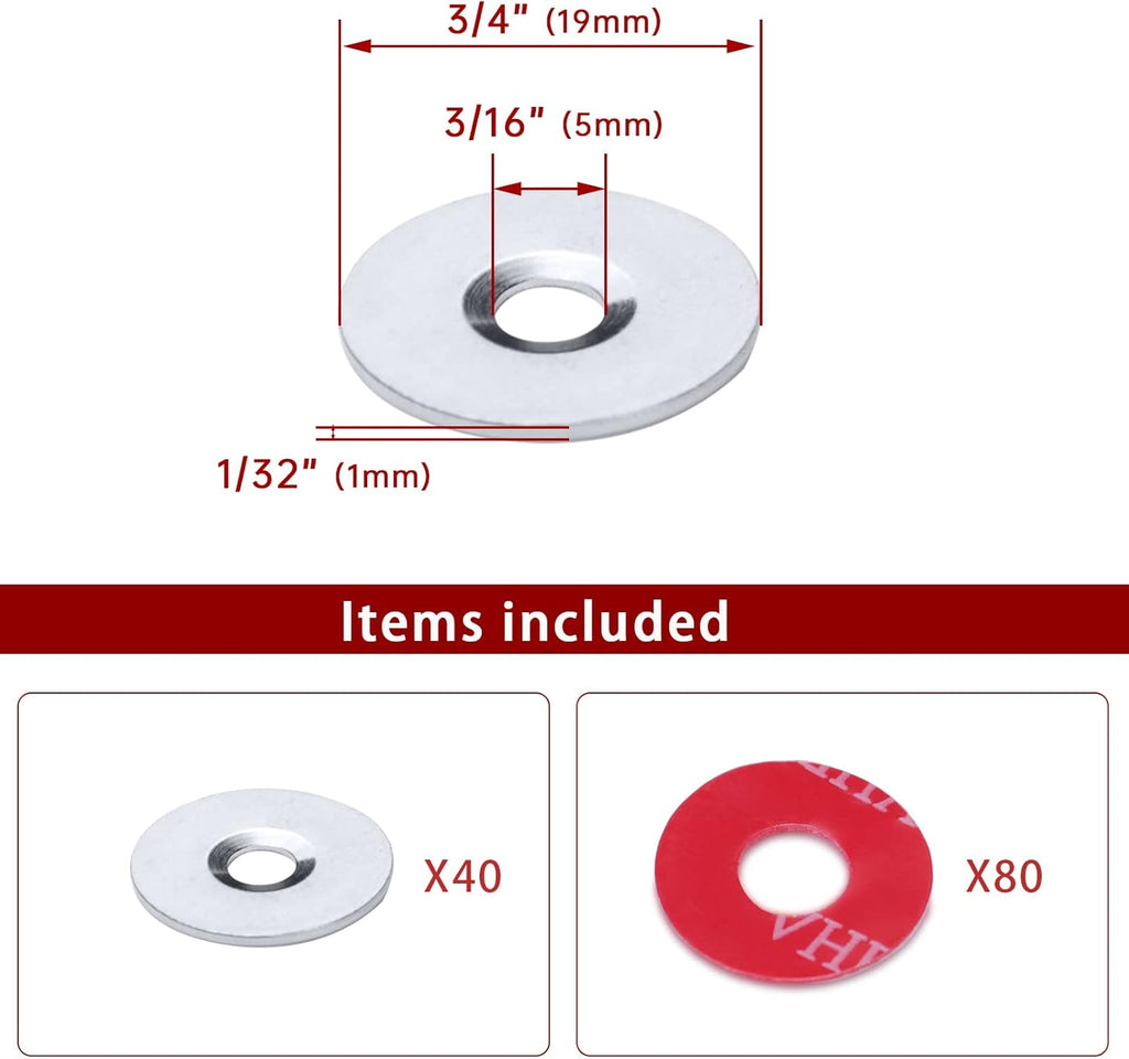 40Pack Cable Railing Kit Protector Sleeve Grommet for 1/8 5/32 3/16 Wire Rope T316 Stainless Steel V47405