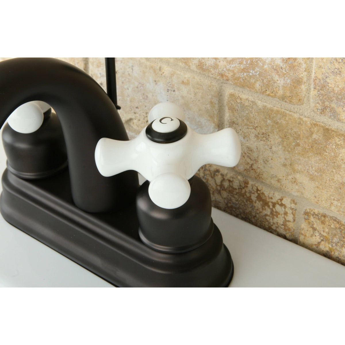 Oil Rubbed Bronze Double-Handle Bathroom Faucet B357420