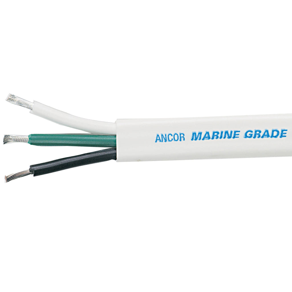 White 12/3 AWG Flat Triplex Cable E3162