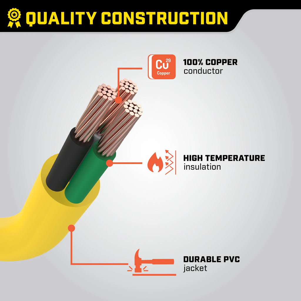 25-Foot 30-Amp 125-Volt Generator Extension Cord U1226