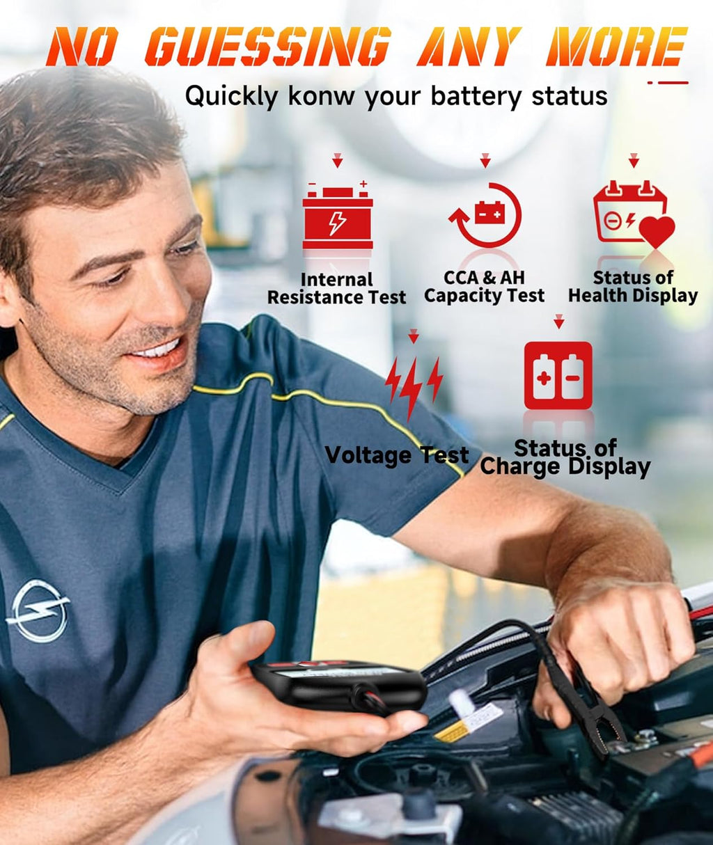 OBD2 Scanner with ABS Auto Bleed ABS SRS/Airbag Car Diagnostic Tool, 12V Car Battery Tester T516454