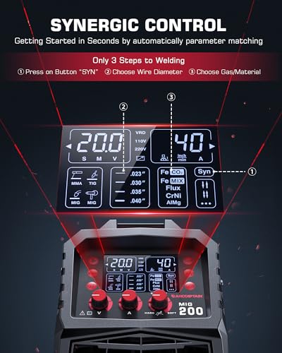 200Amp 6 in 1 Multi Process Welding Machine with LED Digital Display H59690