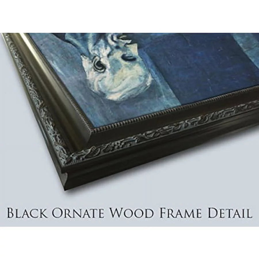 18x13 Black Ornate Wood Framed Art Print S140798