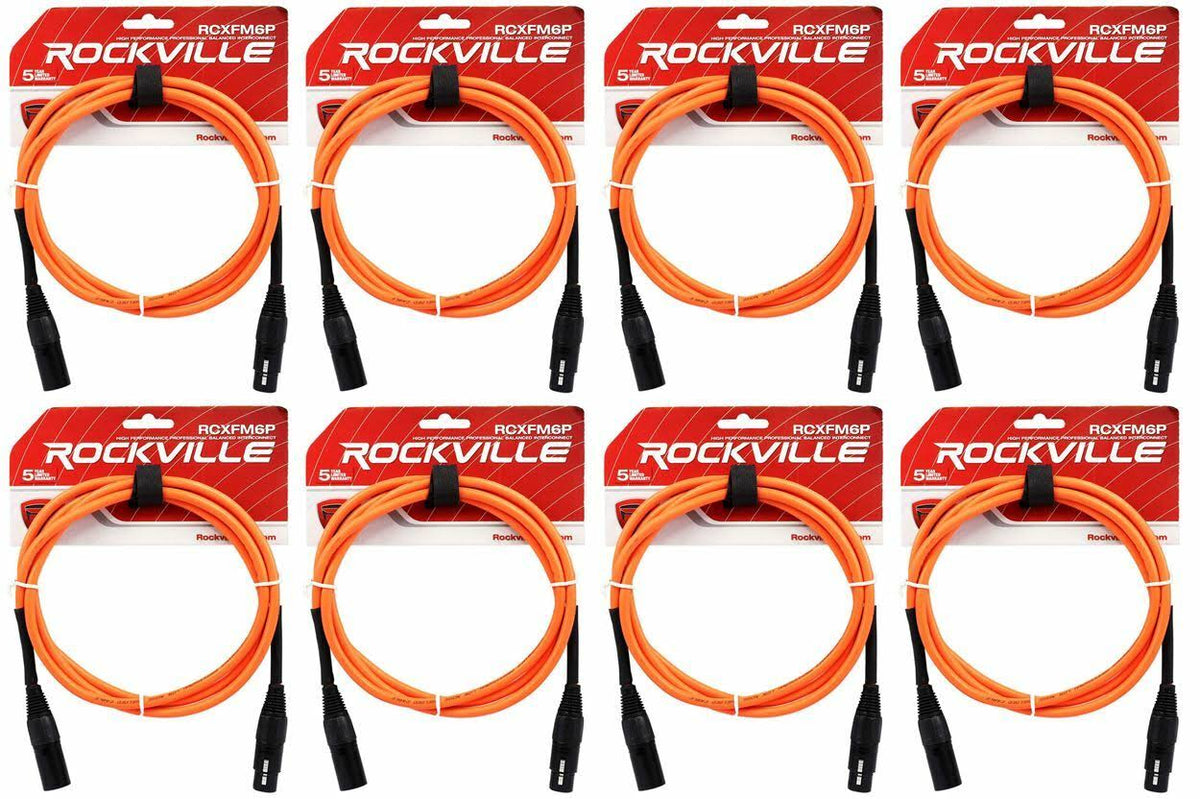 Orange 6' Female to Male XLR Mic Cable P1436