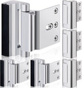 6 Pack Door Reinforcement Locks with 48 Screws, Aluminum Construction H6313