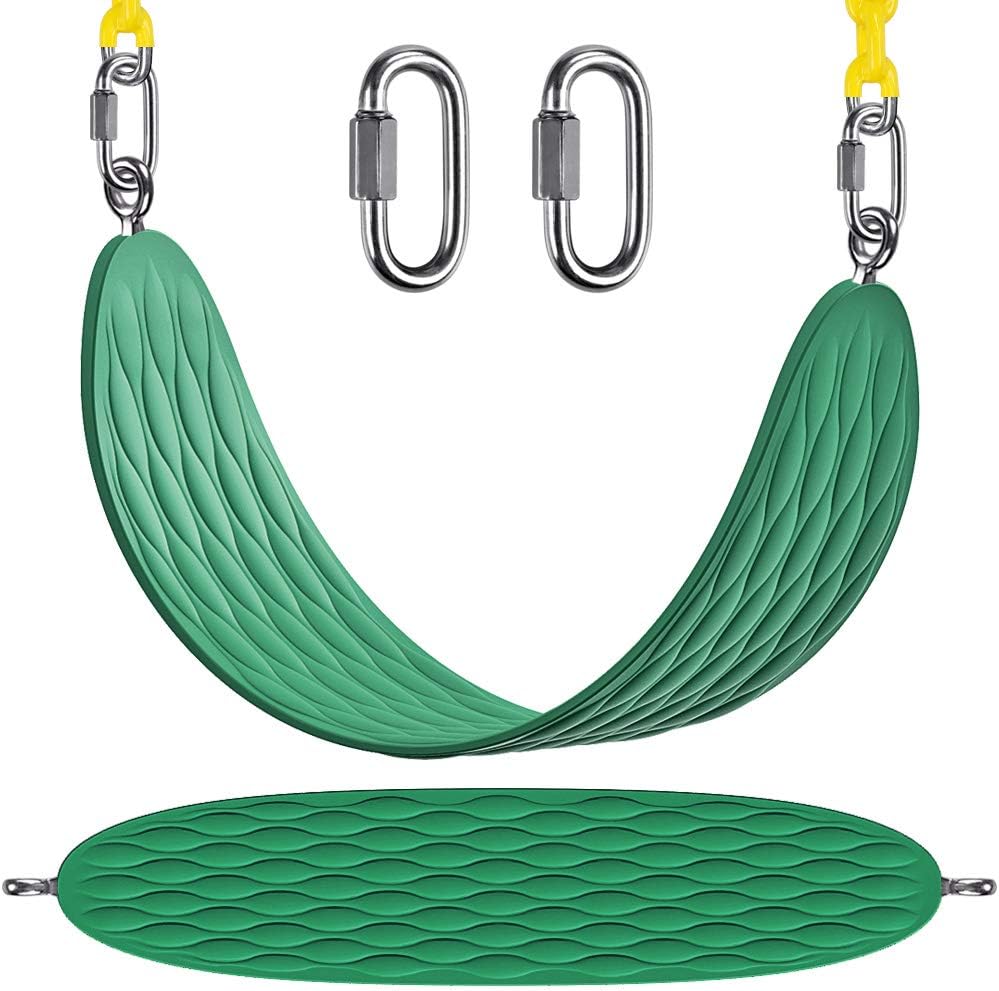 Green Heavy Duty Swing Seats with 66'' Chain, 27.2'' Seat Width, 600LB Capacity, Pack of 2 B5169