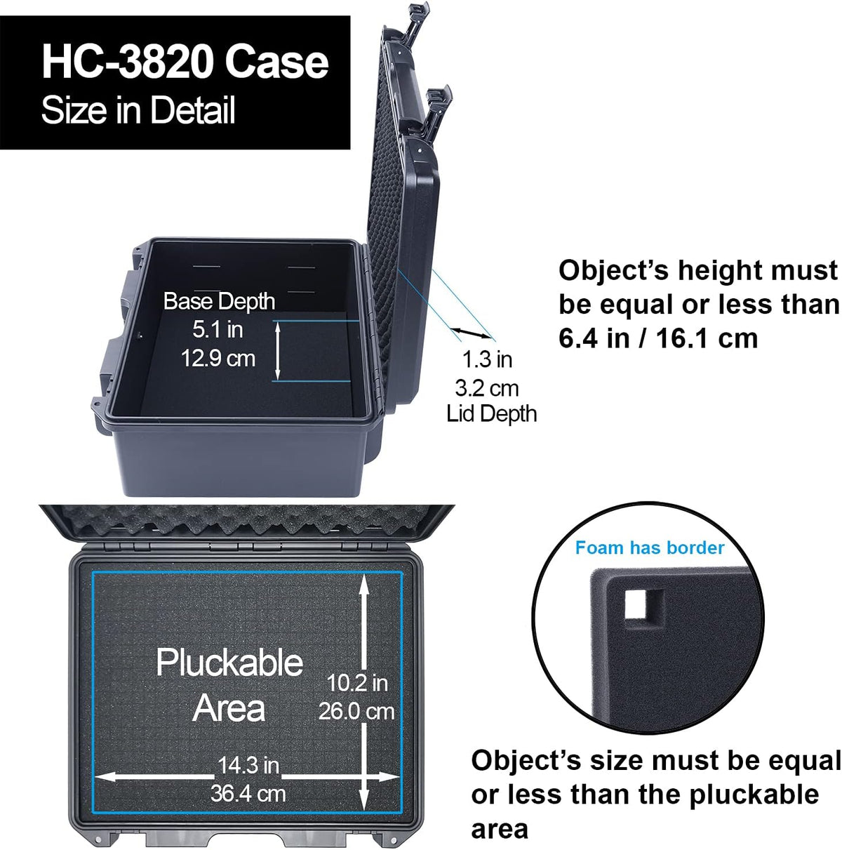 Waterproof Hard Case with Customizable Foam Insert V70277