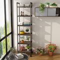 6-Tier Rolling Storage Cart with Metal Frames, Rustic Brown N415938