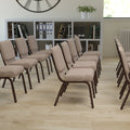 Beige Fabric Stacking Church Chair E864708