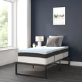 14 Inch Metal Platform Bed Frame with 12 Inch Pocket Spring Mattress and 2 Inch Cool Gel Memory Foam Topper - Twin V604829