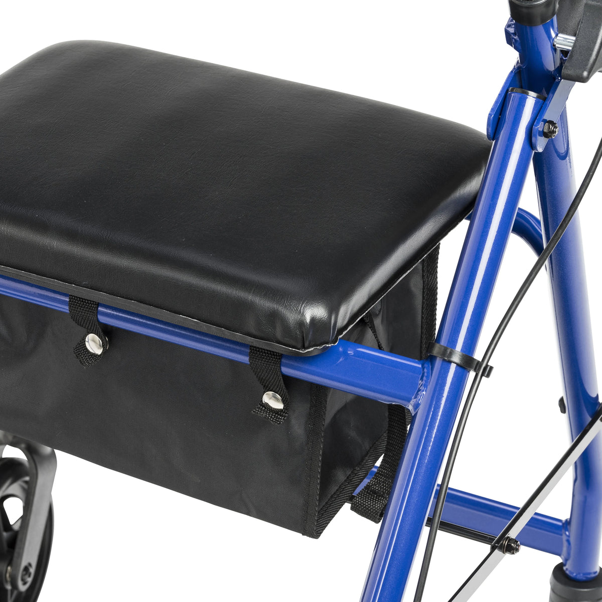 Blue Aluminum Rollator Rolling Walker with Padded Seat R291