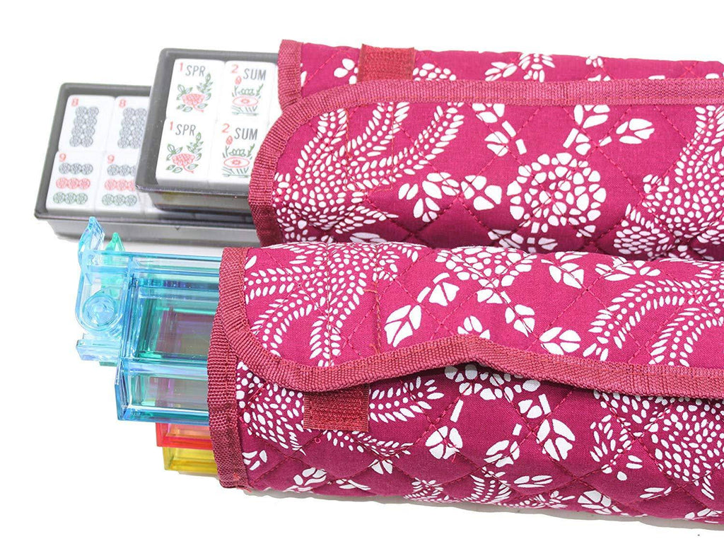 Violet Red 166 Tiles American Mahjong Set with Soft Bag T935