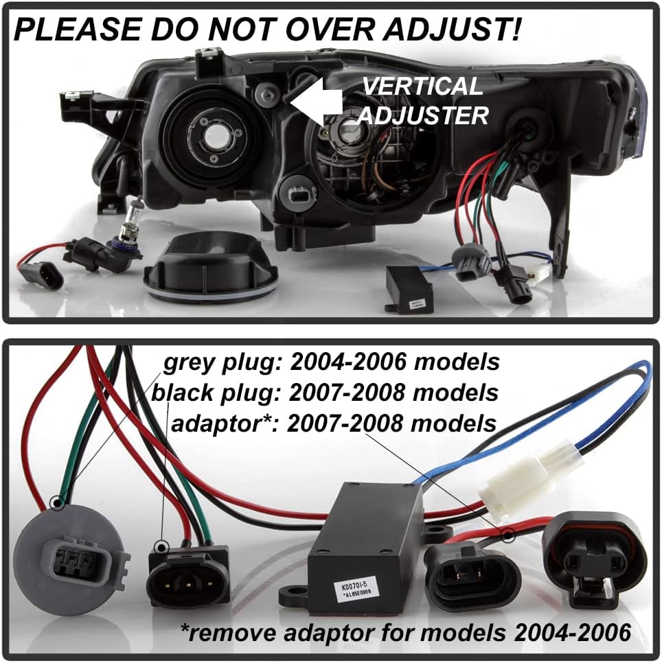 LED Signal DRL Tube Projector Headlights Headlamps Driver & Passenger Side S665