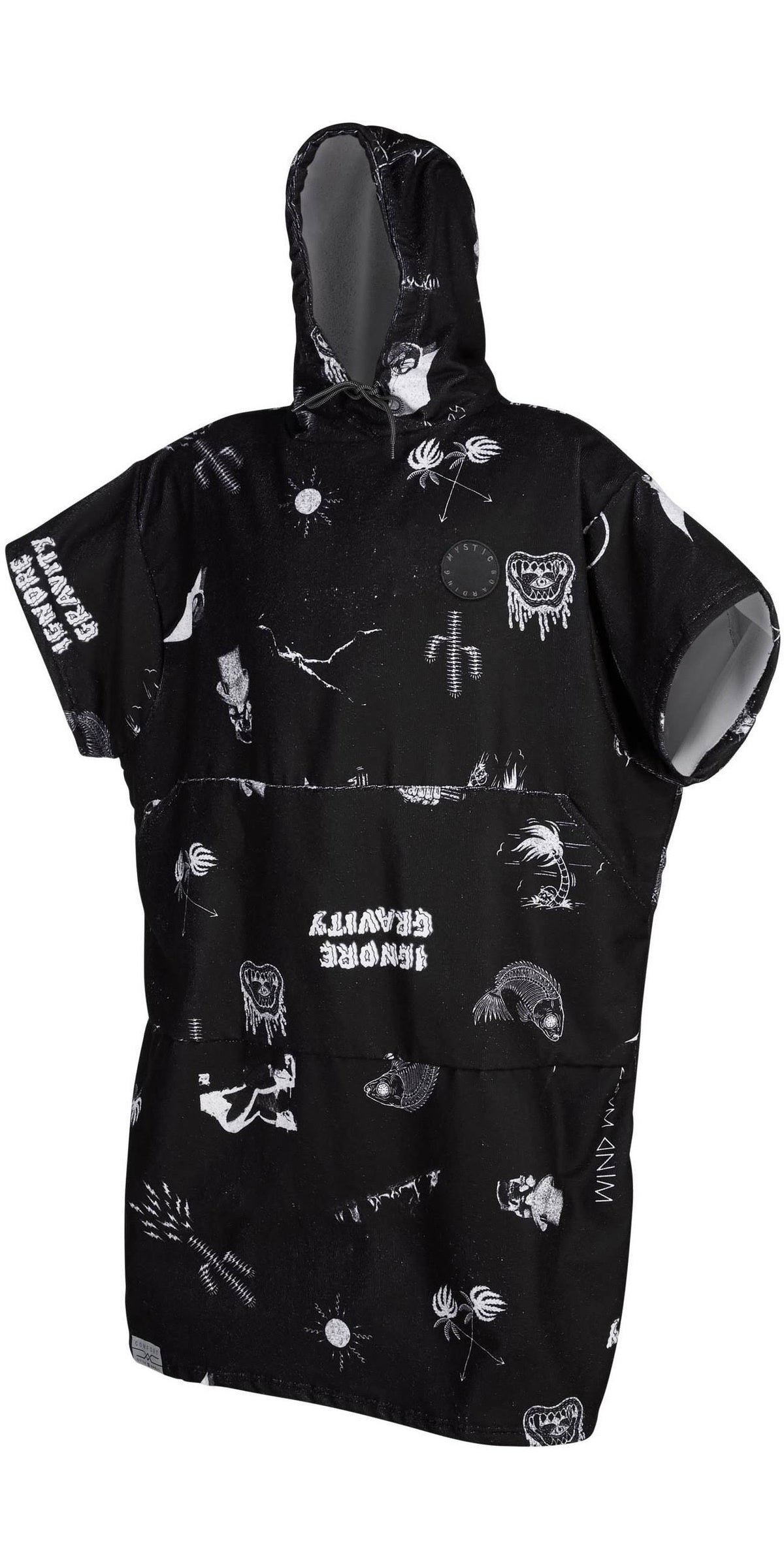 Black Allover Poncho V5224