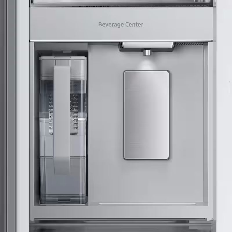 30 cu. ft. 3-Door French Door Smart Refrigerator with Beverage Center in White Glass N337583