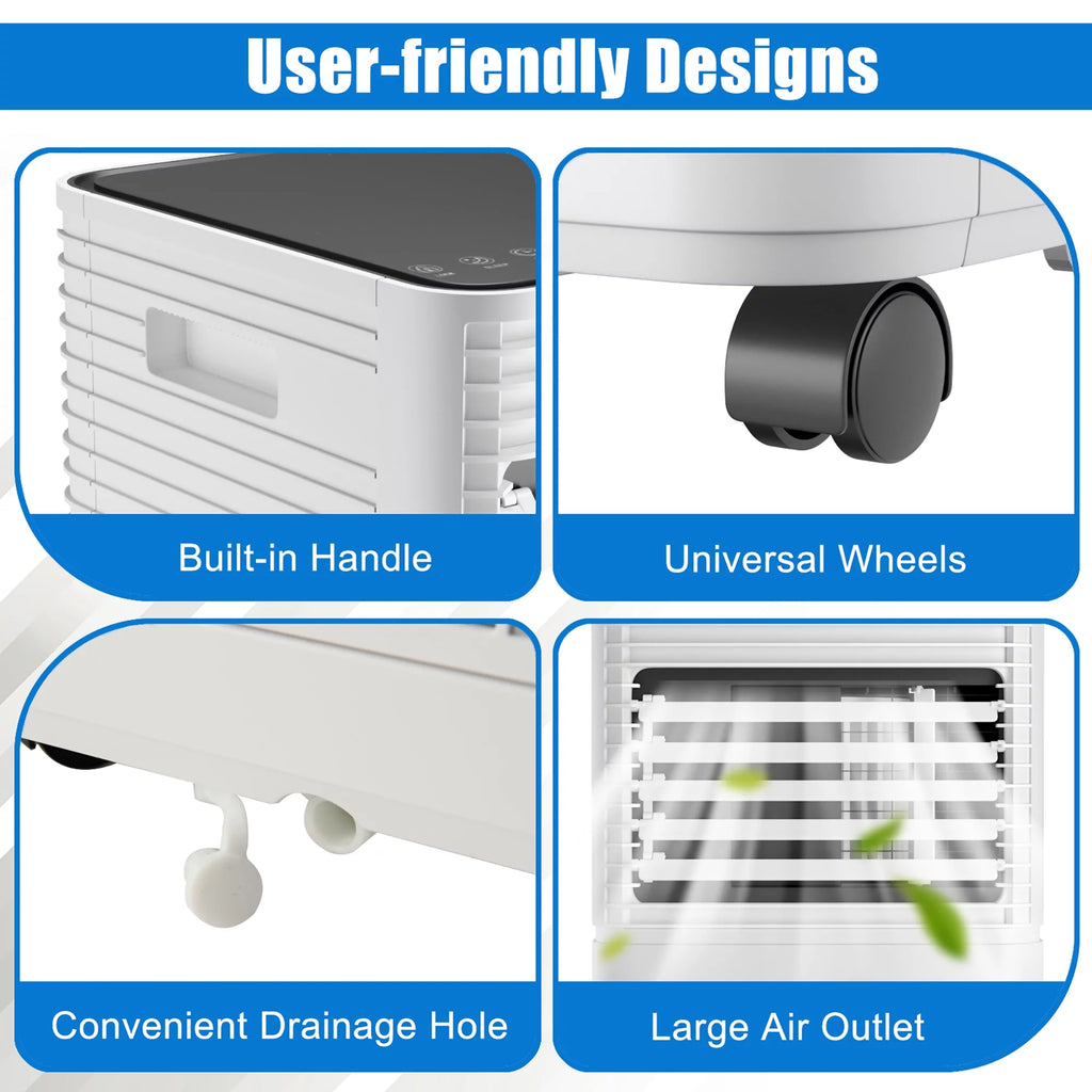 5000 BTU Portable Air Conditioner 3-in-1 Black D716730