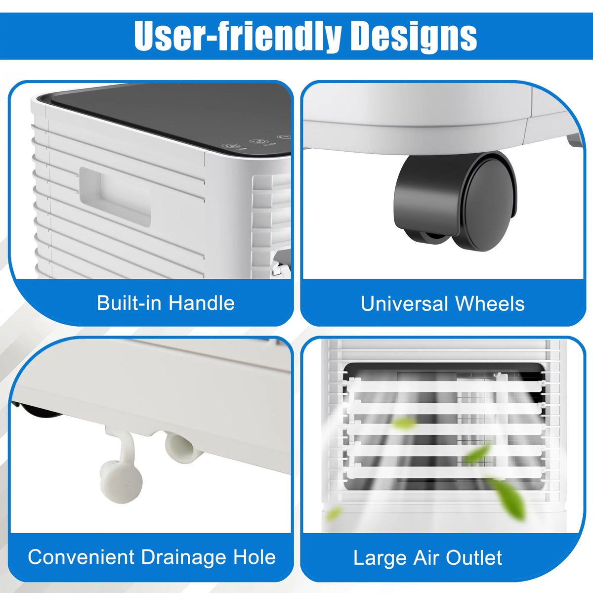 5000 BTU Portable Air Conditioner 3-in-1 Black D716730