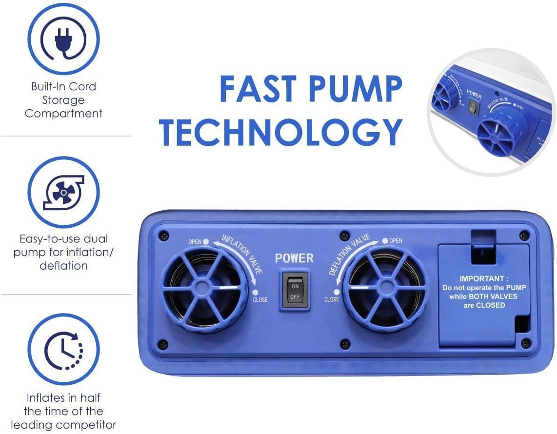 Queen Air Mattress with Built-in Dual Pump I9686